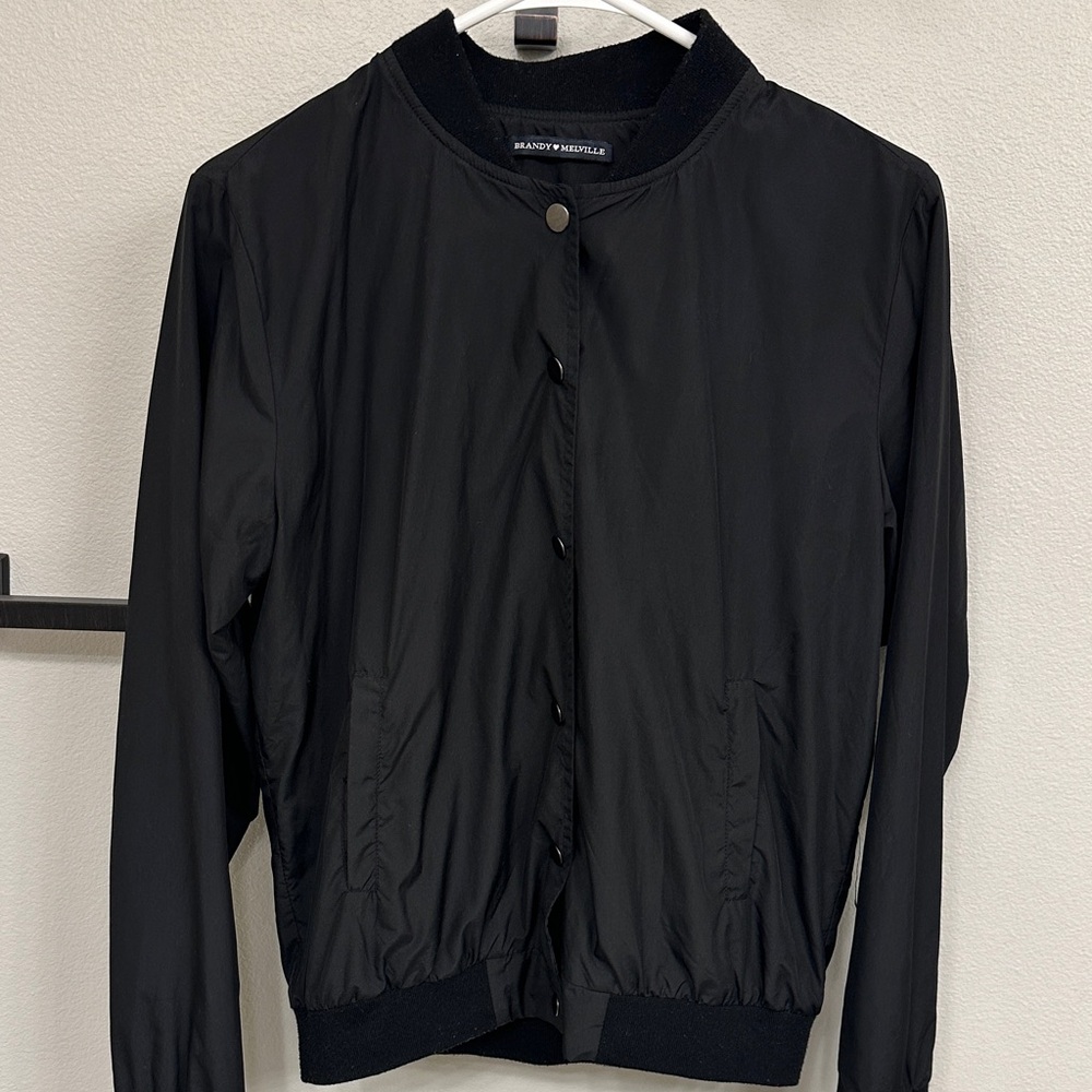 Brandy Melville Black Bomber Jacket
